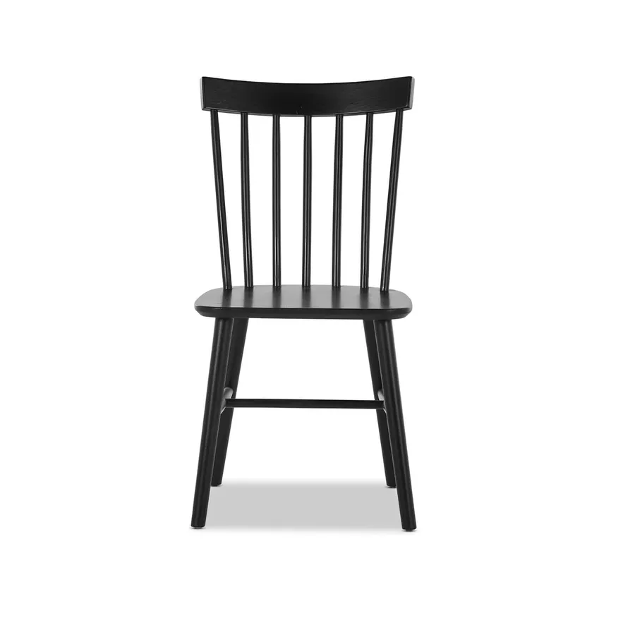 Windsor Coastal Dining Chair, Black, by Lounge Lovers by Lounge Lovers