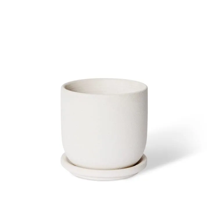 Allegra Pot w. Saucer - 12 x 12 x 12cm