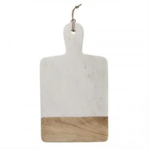 Macnevin Marble & Mango Wood Rectangular Paddle Serving Board, 27x47cm by Casa Uno, a Platters & Serving Boards for sale on Style Sourcebook