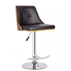 Florence Gas Lift Swivel Bar Stool, Walnut/Black by Maison Furniture, a Bar Stools for sale on Style Sourcebook