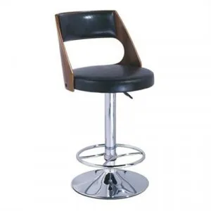 Olso Gas Lift Swivel Bar Stool, Walnut / Black by Maison Furniture, a Bar Stools for sale on Style Sourcebook