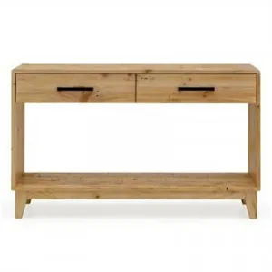 Portland Recycled Pine Timber 130cm Hall Table with Shelf by Everblooming, a Console Table for sale on Style Sourcebook