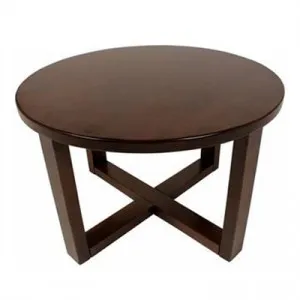Chunk Commercial Grade Timber Round Coffee Table, 70cm, Walnut by Eagle Furn, a Coffee Table for sale on Style Sourcebook