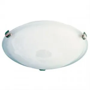 Remo Alabaster Glass Oyster Light, 30cm, Brushed Chrome by Oriel Lighting, a Spotlights for sale on Style Sourcebook