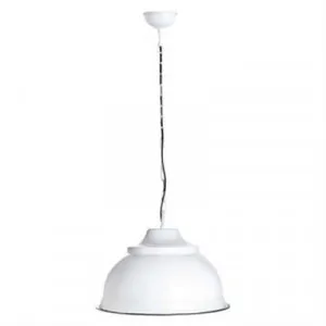 Brasserie Large Enamel Pendant Light - White by Emac & Lawton, a Pendant Lighting for sale on Style Sourcebook