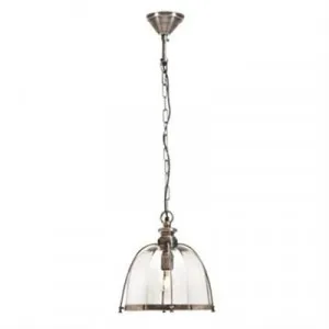 Avery Metal & Glass Pendant Light - Silver by Emac & Lawton, a Pendant Lighting for sale on Style Sourcebook
