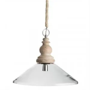 Conical Timber & Glass Cone Pendant Light by Casa Sano, a Pendant Lighting for sale on Style Sourcebook