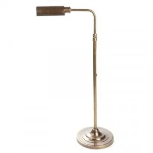 Brooklyn Adjustable Metal Floor Lamp - Antique Brass by Emac & Lawton, a Floor Lamps for sale on Style Sourcebook