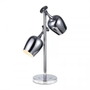 Wine Glass Shape Stainless Steel Table Lamp in Chrome by Emporium Oggetti, a Table & Bedside Lamps for sale on Style Sourcebook