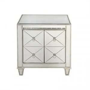 Bently Mirrored 2 Door Bedside Table by Diaz Design, a Bedside Tables for sale on Style Sourcebook