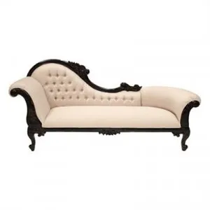 Paris Hand Crafted Solid Mahogany Left Hand Facing Chaise, Black by Millesime, a Sofas for sale on Style Sourcebook