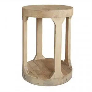 Frans Recycled Timber Round Side Table by Manoir Chene, a Side Table for sale on Style Sourcebook