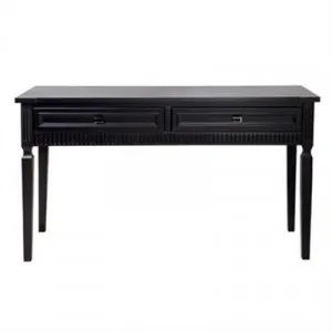 Merci 2 Drawer Console Table, 137cm, Satin Black by Cozy Lighting & Living, a Console Table for sale on Style Sourcebook