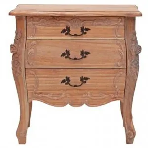 Riom Hand Crafted Mahogany Bedside Table, Weathered Oak by Millesime, a Bedside Tables for sale on Style Sourcebook