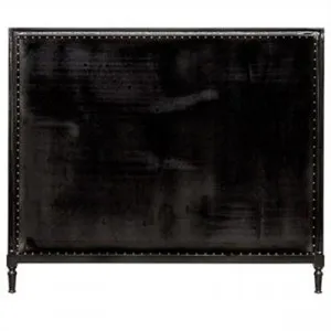 Georgian Fabric Bed Head, King Size, Black Velvet by Huntington Lane, a Bed Heads for sale on Style Sourcebook
