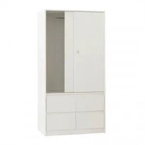 Cue 2 Door 4 Drawer Wardrobe, White by EBT Furniture, a Wardrobes for sale on Style Sourcebook