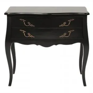Briennon Hand Crafted Mahogany Bedside Table, Black by Millesime, a Bedside Tables for sale on Style Sourcebook