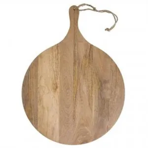 Blayney Mango Wood Round Serving Board with Handle, Large by Casa Uno, a Platters & Serving Boards for sale on Style Sourcebook