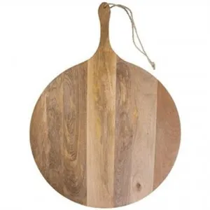 Blayney Mango Wood Round Serving Board with Handle, Extra Large by Casa Sano, a Platters & Serving Boards for sale on Style Sourcebook