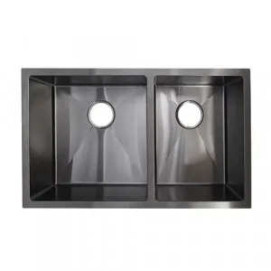 Double Kitchen Sink 760mm - Gunmetal by Just in Place, a Bathroom Taps & Mixers for sale on Style Sourcebook