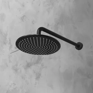 Bathroom Shower Arm  Black 400mm by Just in Place, a Shower Heads & Mixers for sale on Style Sourcebook