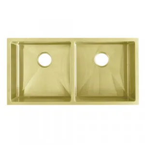 Zalo Double Kitchen Sink 855mm -  Brass by Just in Place, a Towel Rails for sale on Style Sourcebook