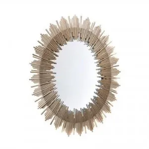 Franklin Iron Framed Wall Mirror, 103cm, Antique Gold by Cozy Lighting & Living, a Mirrors for sale on Style Sourcebook