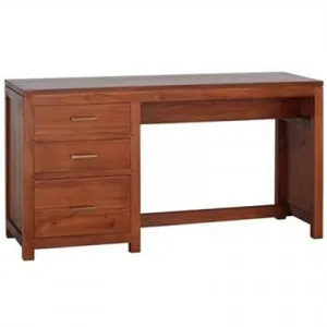 Paris Solid Mahogany Timber 3 Drawer 150cm Desk - Light Pecan by Centrum Furniture, a Desks for sale on Style Sourcebook