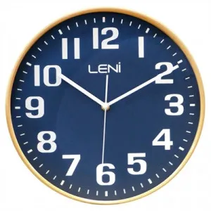 Leni Wooden Wall Clock, 28cm, Navy by Leni, a Clocks for sale on Style Sourcebook