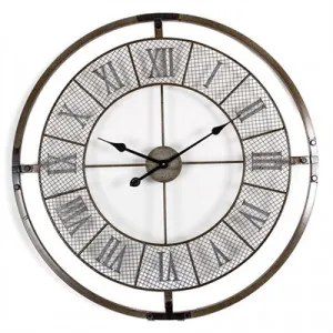 Leighton Metal Mesh Frame Round Wall Clock, 80cm by Casa Sano, a Clocks for sale on Style Sourcebook