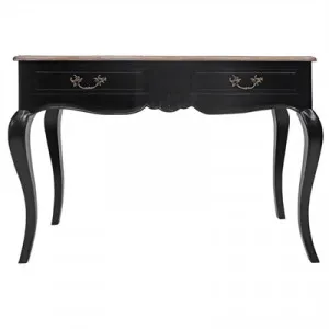 Chantillac Hand Crafted Mahogany 2 Drawer Hall Table, Black by Millesime, a Console Table for sale on Style Sourcebook