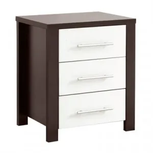Cue Bedside Table, Walnut / White by EBT Furniture, a Bedside Tables for sale on Style Sourcebook