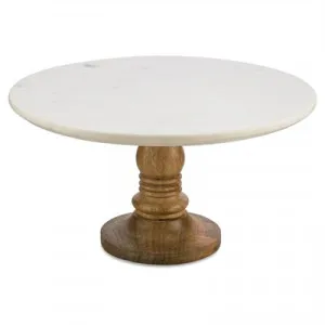 Lamia Marble & Timber Cake Stand by Casa Uno, a Cake Stands for sale on Style Sourcebook