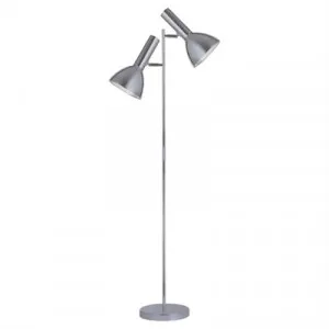 Vespa Metal Twin Floor Lamp, Brushed Chrome by Oriel Lighting, a Floor Lamps for sale on Style Sourcebook