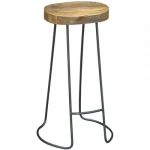 Hannah Timber & Metal Counter Stool, Natural / Gunmetal by Dodicci, a Bar Stools for sale on Style Sourcebook