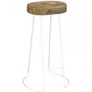 Hannah Timber & Metal Counter Stool, Natural / White by Dodicci, a Bar Stools for sale on Style Sourcebook
