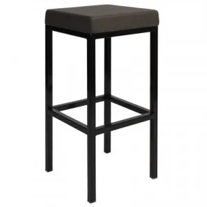 London V2 Commercial Grade Vinyl Upholstered Steel Bar Stool - Charcoal by Eagle Furn, a Bar Stools for sale on Style Sourcebook