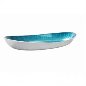 Lorenzo Enamelled Aluminium Oval Dish, Aqua by Casa Uno, a Plates for sale on Style Sourcebook