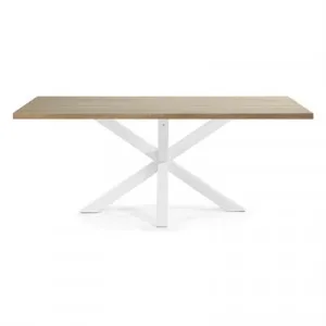 Bromley Engineered Wood & Epoxy Steel  Dining Table, 180cm, Natural / White by El Diseno, a Dining Tables for sale on Style Sourcebook