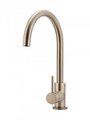 Meir | CHAMPAGNE ROUND KITCHEN MIXER TAP by Meir, a Kitchen Taps & Mixers for sale on Style Sourcebook
