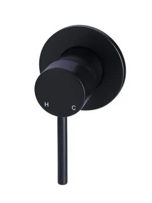 Meir | Round Matte Black Wall Mixer by Meir, a Bathroom Taps & Mixers for sale on Style Sourcebook