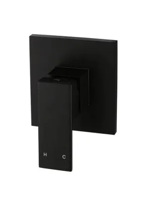 Meir | Square Matte Black Wall Mixer by Meir, a Bathroom Taps & Mixers for sale on Style Sourcebook