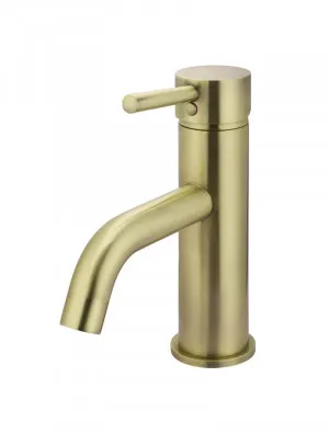 Meir | TIGER BRONZE ROUND BASIN MIXER CURVED by Meir, a Bathroom Taps & Mixers for sale on Style Sourcebook