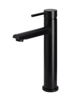 Meir | MATTE BLACK ROUND TALL BASIN MIXER by Meir, a Bathroom Taps & Mixers for sale on Style Sourcebook