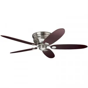 Hunter Low Profile III Brushed Nickel Ceiling Fan with Chocolate / Maple Blades by Hunter, a Ceiling Fans for sale on Style Sourcebook