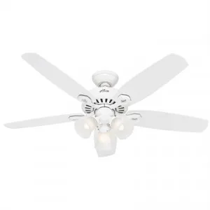 Hunter Builder Plus Ceiling Fan with White Blades and Lights by Hunter, a Ceiling Fans for sale on Style Sourcebook
