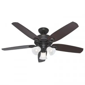 Hunter Builder Plus New Bronze Ceiling Fan with Brazilian Cherry / Yellow Walnut Switch Blades and Lights by Hunter, a Ceiling Fans for sale on Style Sourcebook