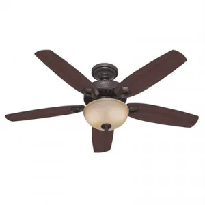 Hunter Builder Deluxe New Bronze Ceiling Fan with Brazilian Cherry / Yellow Walnut Switch Blades & Light by Hunter, a Ceiling Fans for sale on Style Sourcebook
