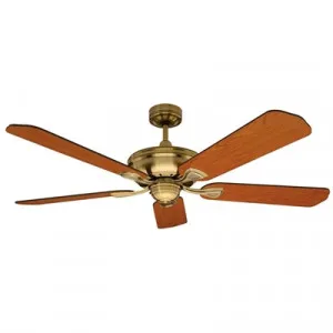Healey Timber Ceiling Fan, 130cm/52", Antique Brass by Mercator, a Ceiling Fans for sale on Style Sourcebook