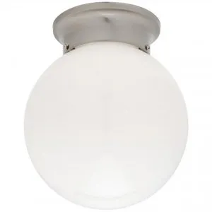 Opal DIY Ball Shade Batten Fix Ceiling Light, 15cm, Satin Nickel by Mercator, a Fixed Lights for sale on Style Sourcebook